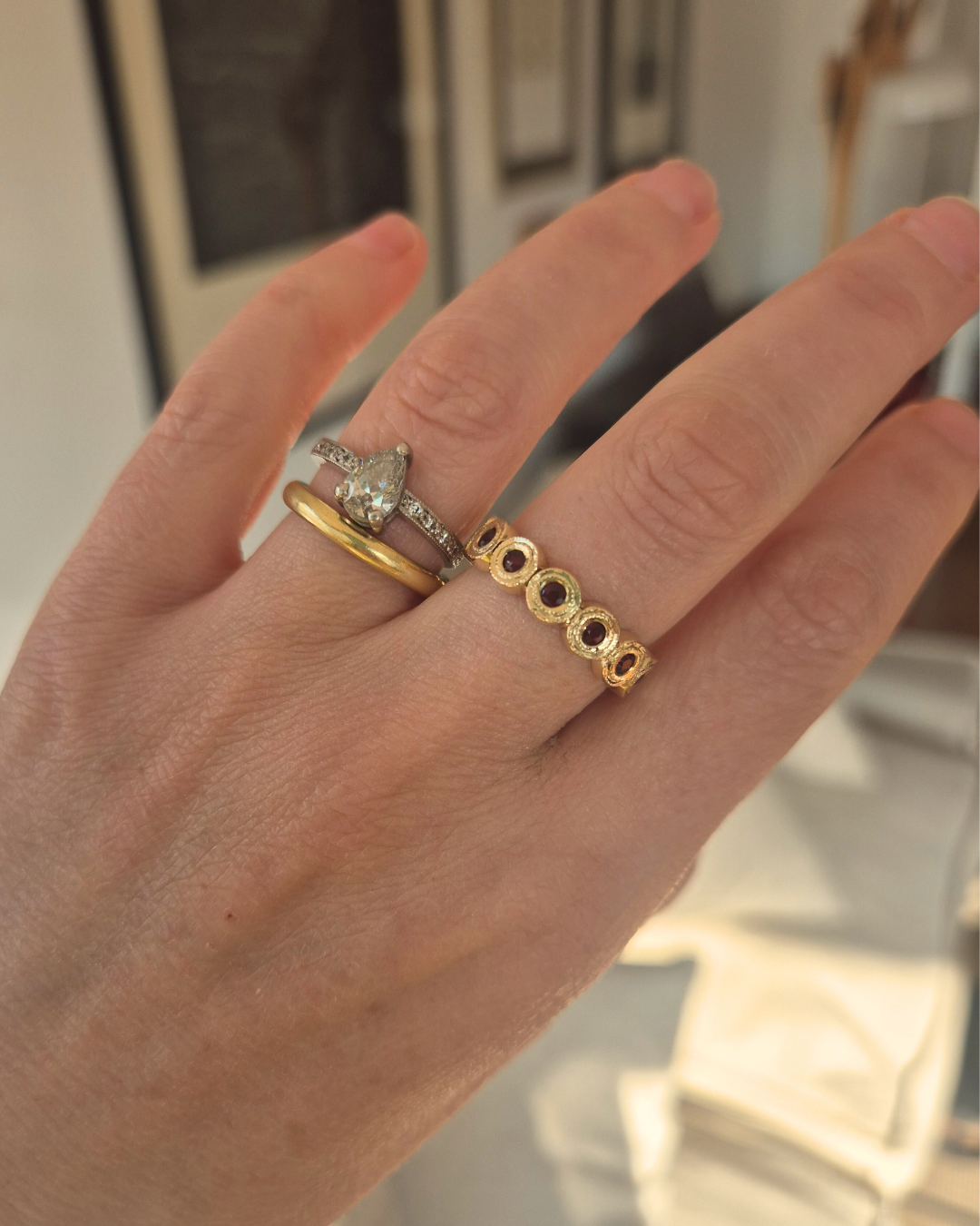 Anillo Burbujas Rubí