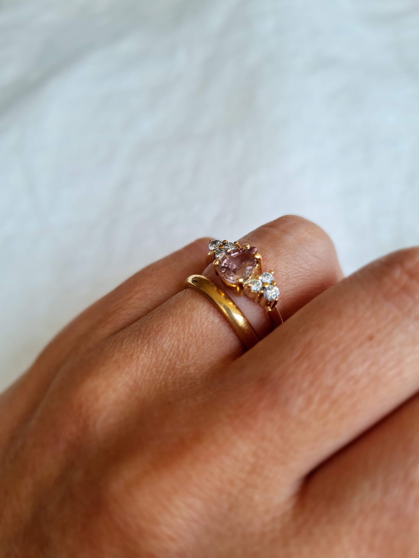 Anillo Zafiro Rosa