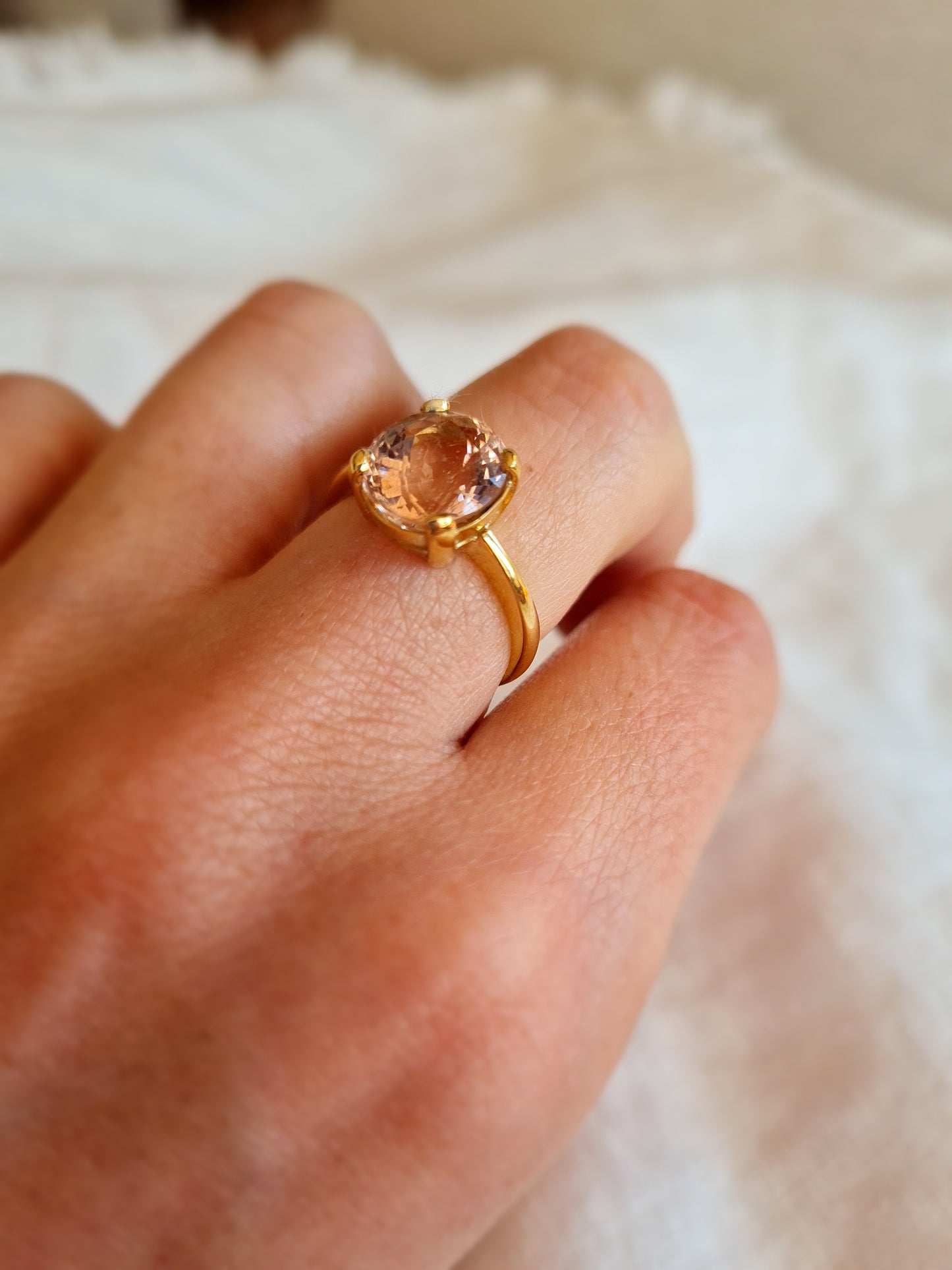 Anillo Solitario Morganita