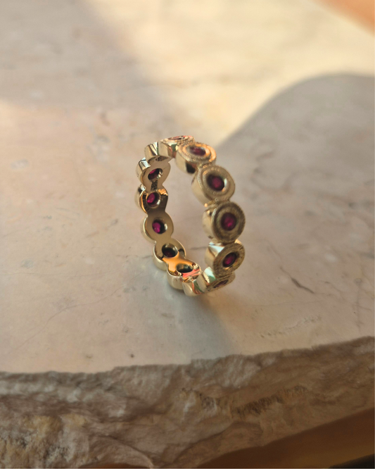 Anillo Burbujas Rubí