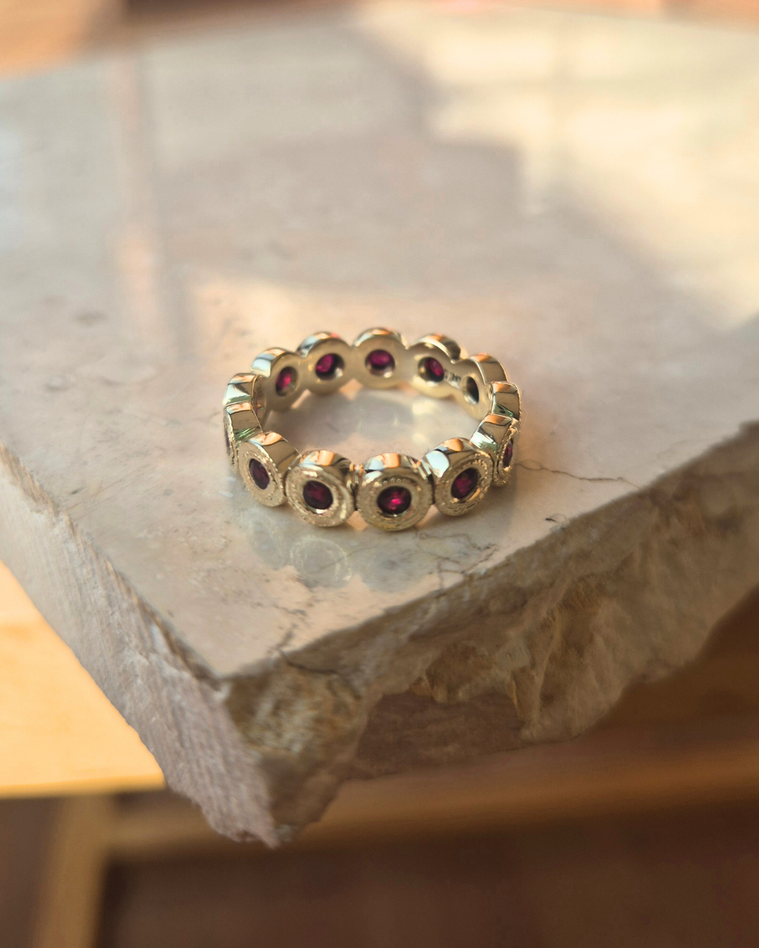 Anillo Burbujas Rubí