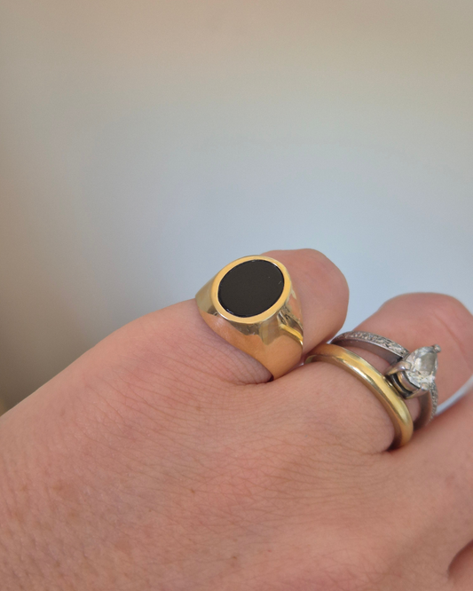 Anillo Sello Negro