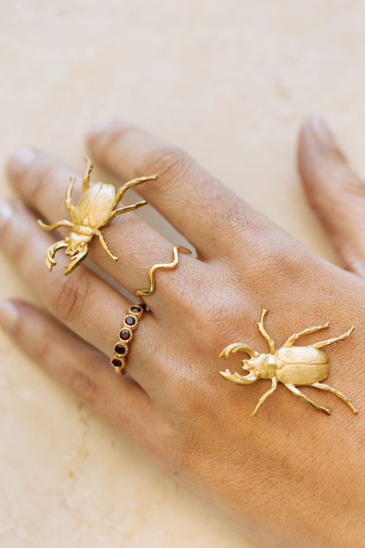 Anillo Burbujas Granate