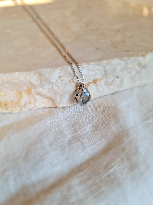 Colgante gota Aguamarina